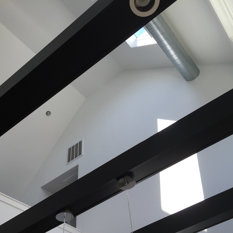 32 Ft White Ceilings Black Beams Shepard Painting Solutions