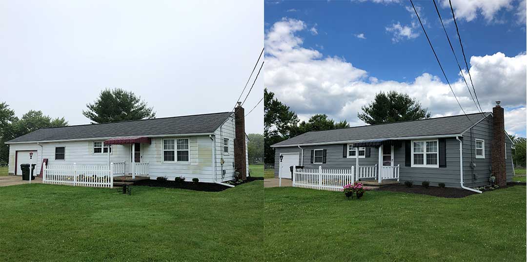 Exterior Painting - Before and After