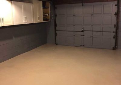 Repainted Garage With Grey Garage Door