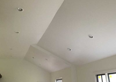 White Vaulted Kitchen Ceiling