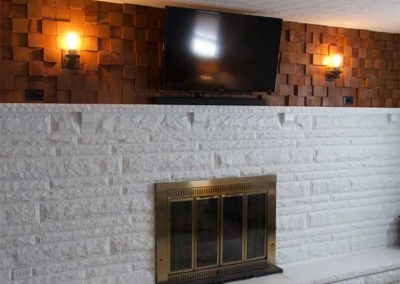 White Fireplace With White Ceiling