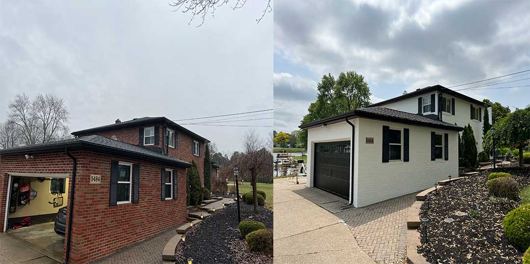 Brick Coating - Before and After